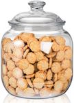 Goaste 135oz Acrylic Cookie Jar with Lid, Airtight Candy Jar Unbreakable, Clear Plastic Apothecary Jar with Silicone Sealing Ring for Dog Treats, Snack, Nuts, Chocolate, Sugar, Herbs, Spices, Cereals