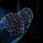 URMGAIC Outdoor Christmas Net Lights,1 Pack 192 LEDs 9.8 x 6.6Ft Net Lights with 8 Modes,Waterproof Christmas Bush Lights,Outdoor Christmas Decorations,Bushes Mesh Lights,Net Christmas Lights (B)