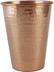 DEDE Copper - CC Series (22 oz) - Super Heavy Weight Drinking Cups or Serving Cold Beverages and Cocktail Mugs, Handmade Unlined Uncoated 100% Pure Copper 5-Inches Tall Tumblers (Hammered)