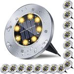 Rayolon Solar Ground Lights, Waterproof Solar Garden Lights, Upgraded Outdoor Garden Waterproof Bright in-Ground Lights, Landscape Lights for Pathway,Yard,Deck,Lawn,Patio,Walkway