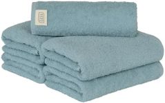 [Amazon.co.jp Limited] Towel Laboratory #006 Mini Bath Towels, Blue Green, Flower Patina Set, 5 Piece Set, Thin, Quick Drying, Fast Absorption, Durable, 100% Cotton, Japan Technology