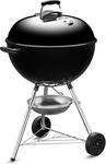 Weber 57Cm Orlg Kettle W/Therm Blk Asia Charcoal Free Standing Grill (Black)