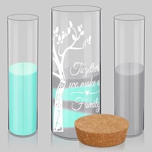 Irenare Unity Sand for Wedding Ceremony Set Wedding Sand Vase Kit Include Sand Ceremony Vase, Sand, Cork Stopper for Weddings Engagement Anniversary Memorial Bridal Party(Tree)