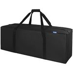 INFANZIA 100L Travel Duffle Bag - 36 Inch Large Sports Duffel Lightweight Foldable Holdall Bag Luggage Storage Bags with Upgraded Zipper for Gym Camping, Sturdy & Water Resistant, Black