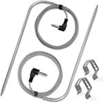 Replacement for Pit Boss Meat Probe Parts, Compatible with Pit Boss Pellet Grills and Pellet Smokers, 3.5 mm Plug, 2 Pack Grill Temperature Probe Comes with Grill Clip Holder 2 Pack