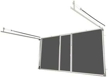 Garage Door Screen 7'H 18x14 Charcoal Fiberglass Mesh Without The Passage Door (White, 18'Wx7'H)