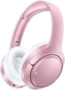 Hybrid Active Noise Cancelling Headphones 120H Playtime 6 ENC Clear Call Mic, Over Ear Headphones Wireless with Hi-Res Audio Comfort Earcup Low Latency ANC Bluetooth 6.0 Headphones for Travel Workout