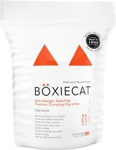 Boxiecat Extra Strength Premium Clumping Clay Cat Litter, 16 lb