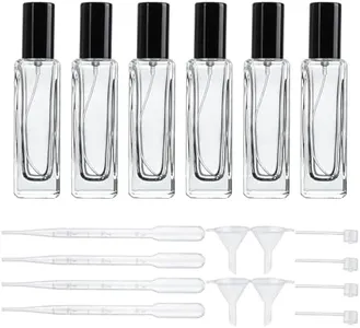 YU FENG 6 Pack Clear Glass Perfume Sprayer Bottle, 30ml Portable Perfume Fine Mist Sprayer, Empty Refillable Travel Perfume Bottle