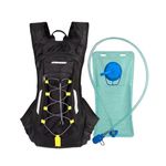 Cramster Oasis Hydration Backpack | 2L Hydration Bladder Inside I Secured Zipper Pockets | Adjustable Shoulder and Chest Straps | Reflective Panels for Increased Visibility - Black, 2L