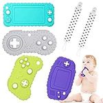 Chuya Baby Teether Toys,Remote Teething Toys Chew Toy for Babies 3-12 Months(4 Pack),Silicone Baby Teething Toys for Infant Toddlers, BPA-Free, Game Controller Toy