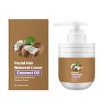 Facial Hair Removal Cream for Women with Coconut Oil,Gentle & Painless Depilatory Cream for Upper Lip,Chin,Face & Body,Kind to Sensitive Skin,Moisturizing & Soothing,All Skin Types 100g