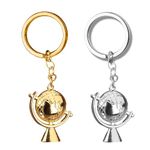 Travel Globe Keychain Souvenir Gifts for Women Travel Fan Birthday Christmas Gifts for Men Travel Lover World Globe Keychain for Bag Backpack Keychain Accessories Decorations Globe Keychains 2 PCS,