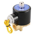 Baomain 3/8 inch Brass Electric Solenoid Valve Water Air N/C Valve AC 110V 2W-040-10