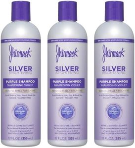 Jhirmack Silver Brightening Ageless Purple Shampoo Set of 3 developed for all shades of silver, gray, and blonde hair and enhance highlight