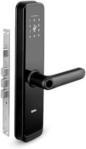QUBO Smart Door Lock Elite from Hero Group | 6-Way Unlocking | Fingerprint | Pincode | RFID Card | Bluetooth Mobile App | Mechanical Key | OTP Access | 1 Year Brand Warranty | (Black)
