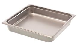 Browne Foodservice (88232) 2 1/2-Inch Two-Thirds Size Steam Table Pan, Silver