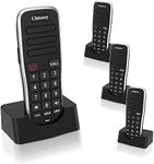 Chtoocy Rechargeable Intercoms Wireless for Home 5280 Feet Range 10 Channel, Handheld Wireless Intercom System for Home Business Office, Room to Room Communication System Expandable (4 Packs, Black)