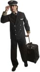 Dress Up America Pilot Costume for Adults - Airline Captain Uniform for Men Black