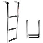 Amarine Made 3 Step Stainless Steel Telescoping Boat Ladder Swim Step