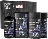 Every Man Jack Black Panther Body Set - Perfect for Every Guy & Marvel-Lover - Bath and Body Marvel Gift Set with Clean Ingredients & Incredible Scents - Includes Body Wash, Shampoo & Deodorant 2-Pack