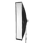 Fotodiox 10SBXBLC1256EZ Pro Studio Solutions EZ Pro Strip Box Softbox 12-Inchx56-Inch with Speedring Insert for Balcar, White Lightning, Lighting, X800, X1600, X3200 Strobe Flash Light, Speed Ring, SoftBox-Black