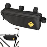 ALEOHALTER Triangle Bike Bag Large, Waterproof Top Tube Saddle Bag, Large Capacity Front Frame Bike Bag, Under Frame Corner Pouch Tool Bag for Mountain Bike(Size:13.58 x 5.12 x 2.17inch)