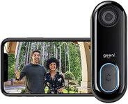 Geeni Video Doorbell | HD 1080p Video Quality, Weather-Resistant, 2-Way Audio | Motion Detection and Alerts | Easy Installation (Existing Doorbell Wiring Required) | Requires 2.4GHz WiFi | Black