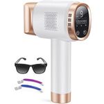 At-Home IPL Hair Removal for Women and Men Laser Hair Removal 999,999 Flashes Painless Hair Remover on Armpits Back Legs Arms Face Bikini Line