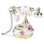 Antique Telephone, Fixed Digital Vintage Telephone Classic European Retro Landline Telephone Old Corded Digital Phones for Home Hotel Office Decor with Incoming Call Display & Quickly Check, Call Back