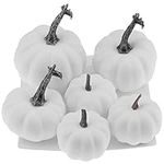 Gresorth 6pcs Fake White Pumpkins F