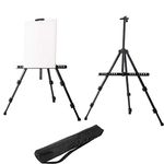 ADEPTNA NEW HEAVY DUTY FOLDING ARTIST TELESCOPIC FIELD STUDIO PAINTING CANVAS EASEL TRIPOD DISPLAY STAND WITH CARRY BAG