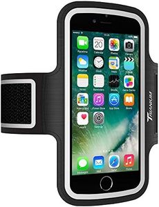 Trianium Armband for iPhone X 8 7 6 6S Plus, LG G6, Galaxy s9 + s8 s7 s6 Edge, Note 8 5 (Fit Otterbox Defender/Lifeproof case) [Water Resistant] ArmTrek Pro Sports Exercise Running Pouch Key Holder