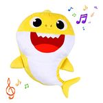 Pinkfong Baby Shark Plush Cuddle and Sing with Plush Toy 18 Inch for The Kids of 1 Year and Above, White, (BS60009)