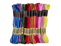 UMC STAG 12 Pieces Multicolour Tones | Premium Embroidery Thread | Egyptian Cotton Premium Skeins | Cross Stitch Embroidery Floss | Oeko TEX Certified Stranded Cotton (Multicolour Tones)