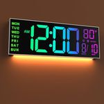 JALL 16" Large Digital Wall Clock w