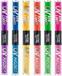 UV Blacklight Glow Eyeliner and Mascara Duo - 6 Color Variety Pack, 6ml – Day or Night Stage, Clubbing or Costume Makeup by Splashes & Spills