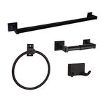 Millbridge 4-Piece Bath Accessory Kit in Matte Black