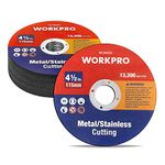 WORKPRO Cut Off Wheels 20-Pack, 115mm Metal and Stainless Steel Cutting Wheel, 1.2mm Thin Metal Cutting Discs for Angle Grinder