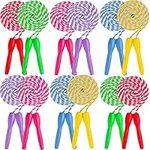 Ram Pro All Purpose Jump Rope Stripe Ropes With Plastic Handles for any Skill Level, 12PK, 6 colors (2 of each)