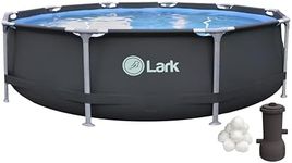 Lark Rustproof 10' ft. x 30" inch Fiberglass Frame Backyard Above Ground Swimming Pool with 530-Gallon Filtration Pump