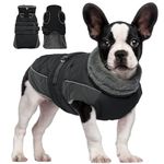 Bonaweite Extra Warm Dog Coat, Turtleneck Fleece Dog Winter Coat, Reflective Dog Jacket with Harness Built in, Dog Cold Weather Coat for Large Dogs, Water Resistant Dog Hunting Safety Vest Snowsuit