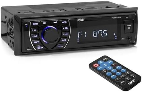 Pyle PLRMR27BTB Bluetooth Marine Receiver Stereo, Hands-Free Calling, Wireless Streaming (Black)