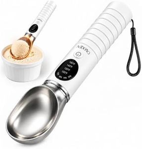 CAVOQEN Heated Ice Cream Scoop, Rechargeable with Dishwasher-Safe Head