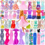 15 Set Doll Clothes for 11.5 Inch Doll Include 1 Fairy Dress 1 Long Dress 2 Sequins Dresses 6 Outfits Tops and Pant/Short/Skirts 6 Fashion Dresses for 11.5 Inch Fashion Dolls