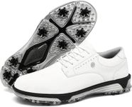 ULTIANT Mens Golf Shoes Traditions Spikeless Waterproof White