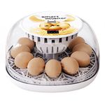 Egg Incubators, 12Eggs Chicken Incubators Farm Poultry Hatcher Machine, Led Candler Automatic Egg Turning Temperature Control for Hatching Eggs Chicken Duck Goose Quail Parrot Turkey