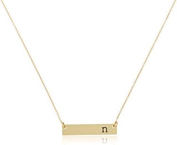 Mud Pie Chelsea Initial Bar Necklace N Bridesmaid Gift, N