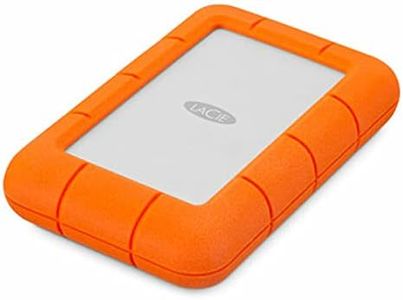 LaCie Rugged Mini 2TB External Hard Drive Portable HDD USB 3.0 USB 2.0 Compatible, Drop Shock Dust Rain Resistant Shuttle Drive, for Mac and PC Computer Desktop Workstation PC Laptop (LAC9000298)