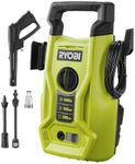 Ryobi RY100PWA 1400W 100bar Pressure Washer, Green